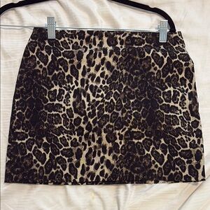 Alice + Olivia Black and Tan Mini Pencil Skirt